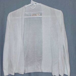 White Cardigan Sweater, Women's Size Small